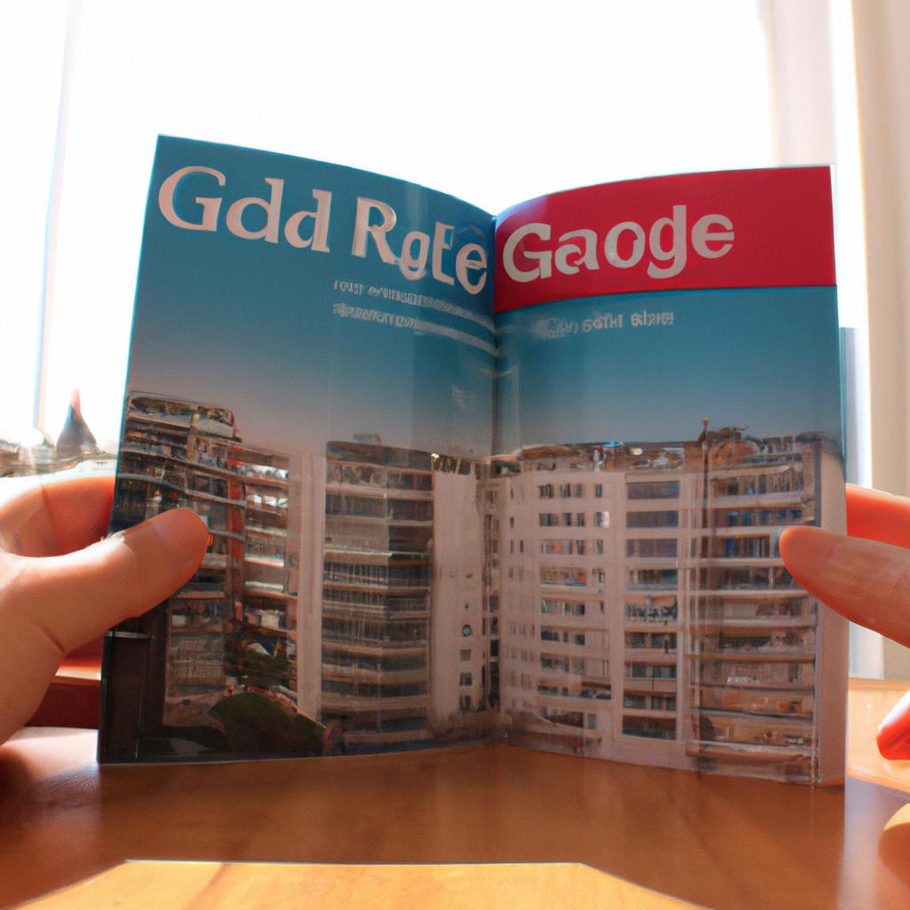 Person reading real estate guide